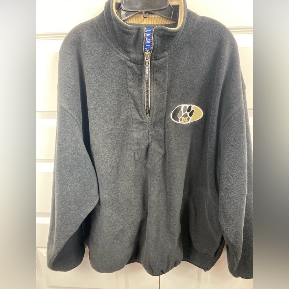 Vintage University Missouri Tigers Pullover Mizzou Quarter Zip Fleece Starter XL